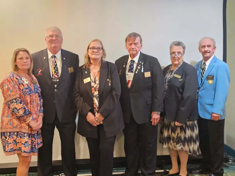 Left to Right --> Chaplain Dana, VP Tim, President Kathy, JPP Ken, Secretary Pat, Treas. Brian